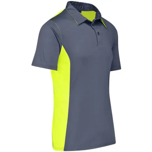 Mens Glendower Golf Shirt Yellow Side